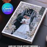 Canva Template Wedding Program Design with Art in Card