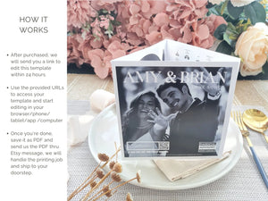 Folded CD Cover Wedding Program Example