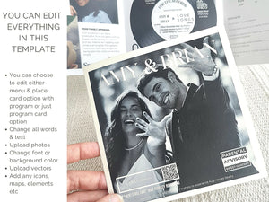 DIY Wedding Program Template | Album Art, CD Cover