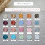 Botanical Self-Adhesive Wax Seal Options | Color Swatch