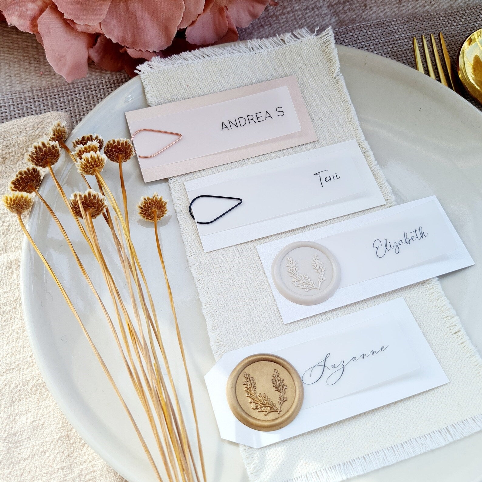 2 Layer Place Card | Customizable Place Cards