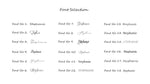Font Customisation | Place Card Personalisation with Art in Card