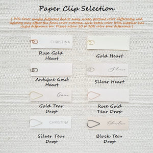 Heart and Tear Drop Paper Clip Designs