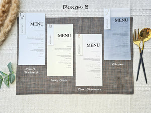 Bold and Simple Menu Card Design with Paper Clip