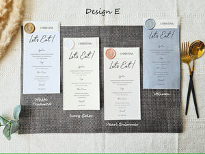Vellum Menu with Place Card and Wax Seal | Wedding Stationery Suite