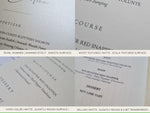 Menu Card Material | Shimmer, Textured, Matte, Vellum