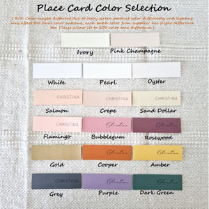 Place Card Color Swatch and Selection | Art in Card