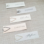 Vellum Place Card with Paper Clip