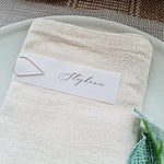 Vellum Place Card with Paper Clip