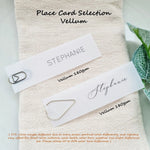 Vellum Place Card with Paper Clip