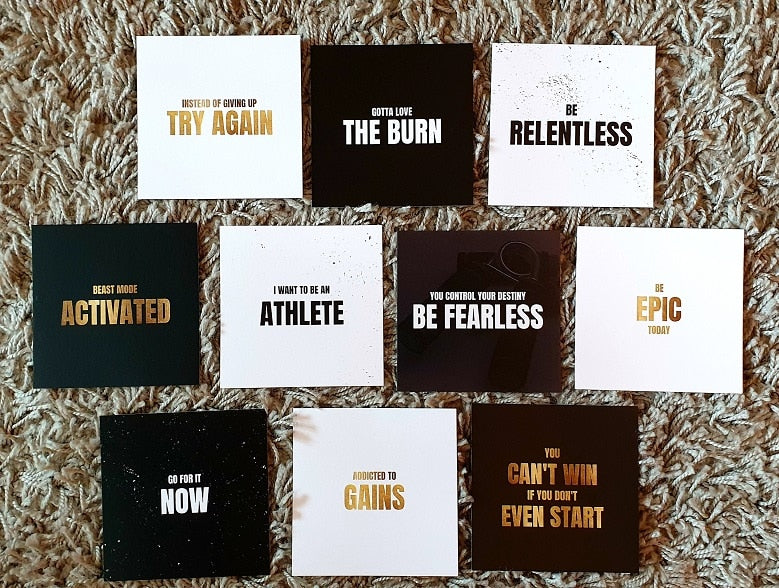 Fitness Quotes Card Set