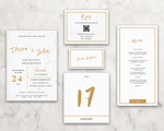 Classy Marble Menu Card
