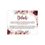 Burgundy Happiness RSVP / Info Card