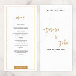 Classy Marble Menu Card