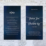 Starry Bliss Menu Card