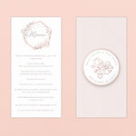 Vintage Crest Menu Card