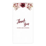 Burgundy Happiness Menu Card