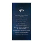 Starry Bliss Menu Card