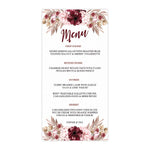 Burgundy Happiness Menu Card