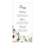 Glamorous Menu Card