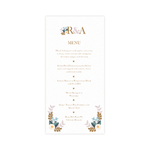 Pastel Love Menu Card