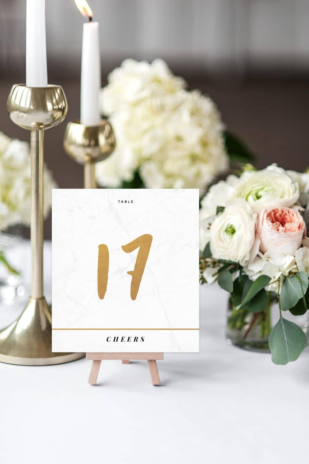 Classy Marble Table Number