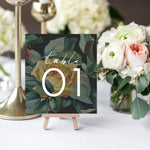 English Roses Table Number