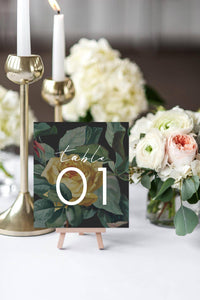 English Roses Table Number
