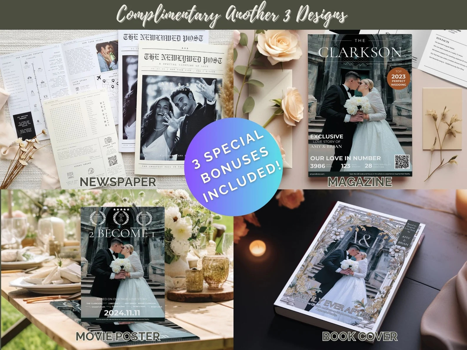 Book Cover Wedding Program