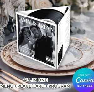 CD Cover Menu Card and Wedding Program