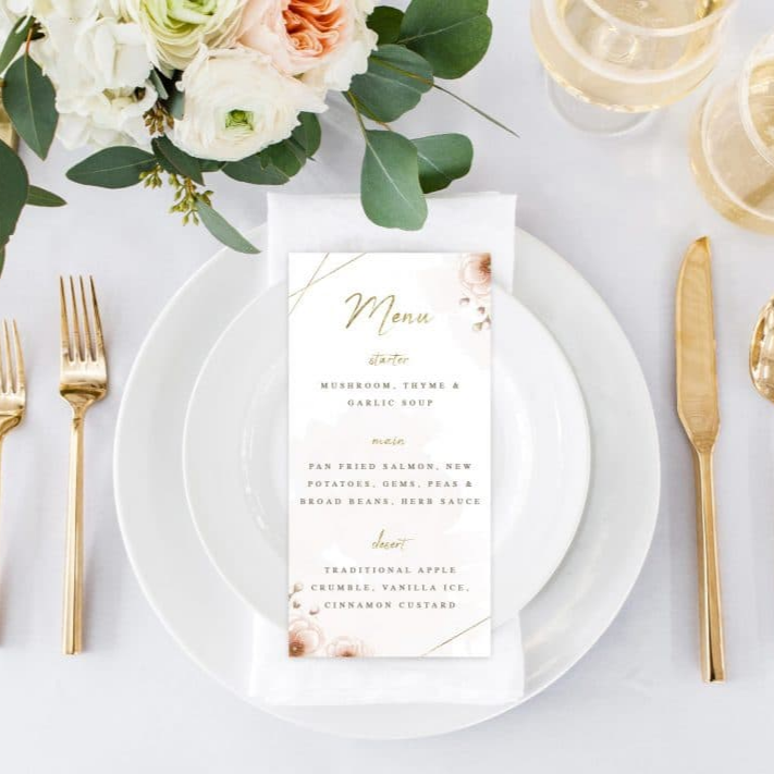 Graceful Menu Card