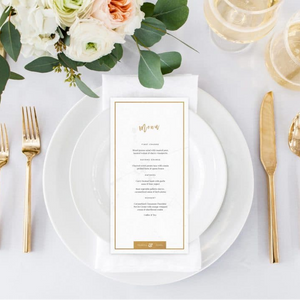 Classy Marble Menu Card