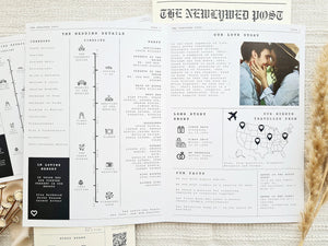 Printed Wedding Newspaper Program