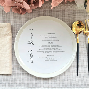 Round Vellum Menu