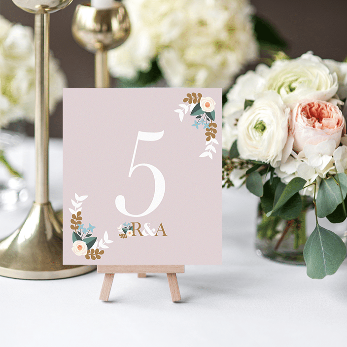 Pastel Love Table Number