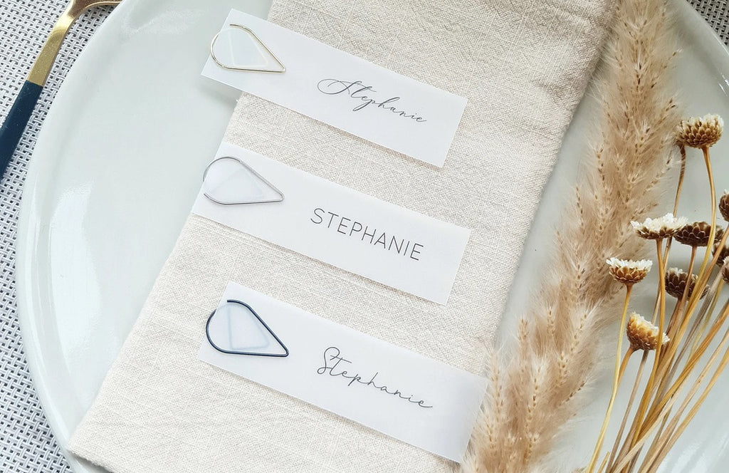 Featured Vellum Place Card | Simple and Clean Design