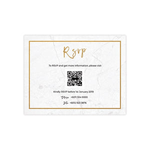 Classy Marble RSVP / Info Card