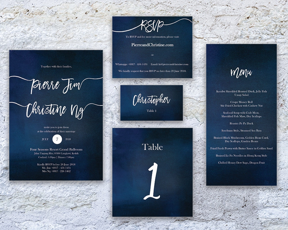 Starry Bliss Place Card